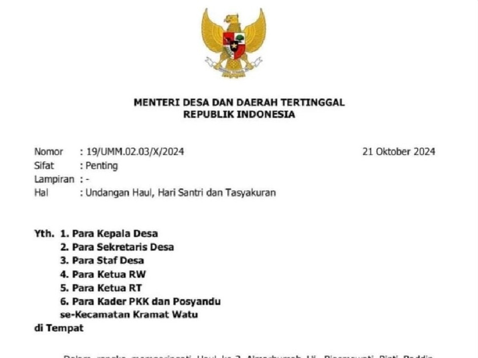 Kegiatan Mendes PDT Dilaporkan ke Bawslu, Kuasa Hukum Zakiyah-Najib : Itu Murni Kegiatan Pak Mentri