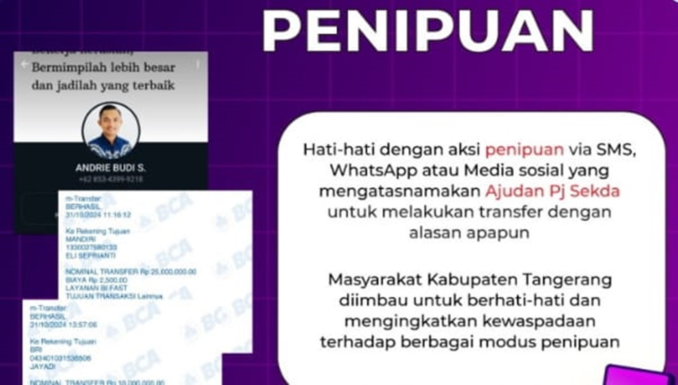 Penipuan Berkedok Catut Nama Aparat , Pemkab Tangerang Minta Waspada