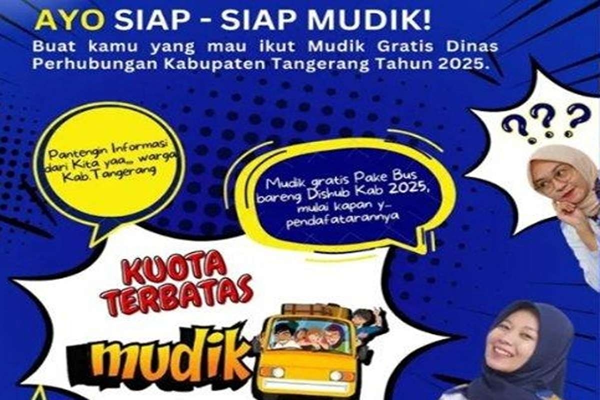 Mudik Gratis 2025 Pemkab Tangerang: Catat 16 Rute Tujuan dan Kuota 2.530 Penumpang!
