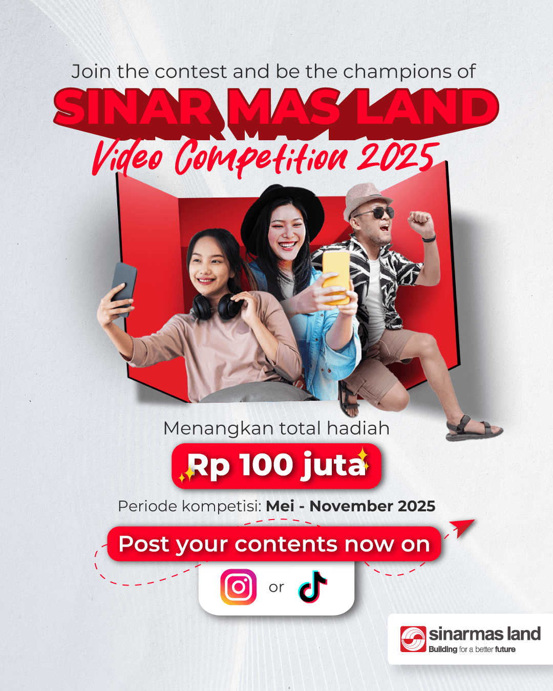 Konten Kreator Merapat! Video Competition 2025, Sinar Mas Land Sediakan Ratusan Juta