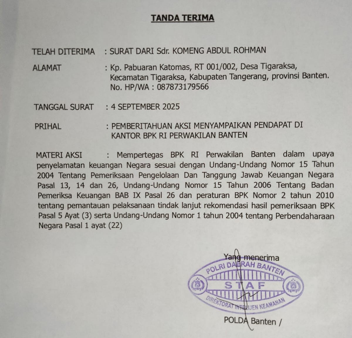 Masyarakat Akan Aksi, Bongkar Dugaan Pemalsuan Struk BBM dan Aset Hilang, Kepala Perwakilan Didesak Mundur