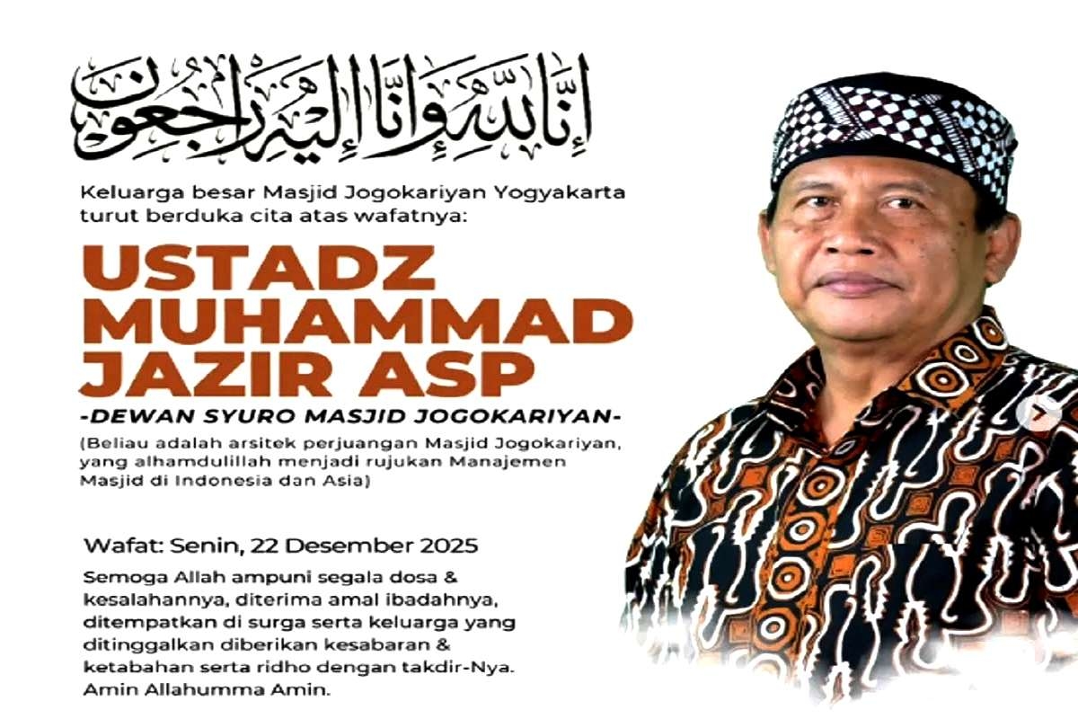 Innalillahi, Sang Inovator Masjid Jogokariyan Ustaz Jazir ASP Wafat: Warisan 'Masjid Nol Saldo' yang Menginspirasi Dunia