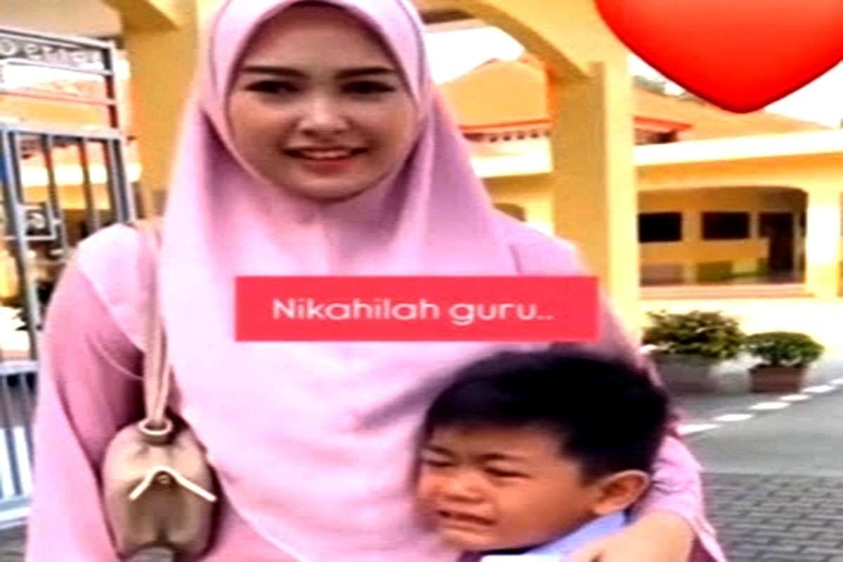 Tak Mau Pulang! Bocah Ini Menangis Histeris Minta Ayahnya Nikahi Sang Guru, Reaksi Bu Guru Bikin Salfok!
